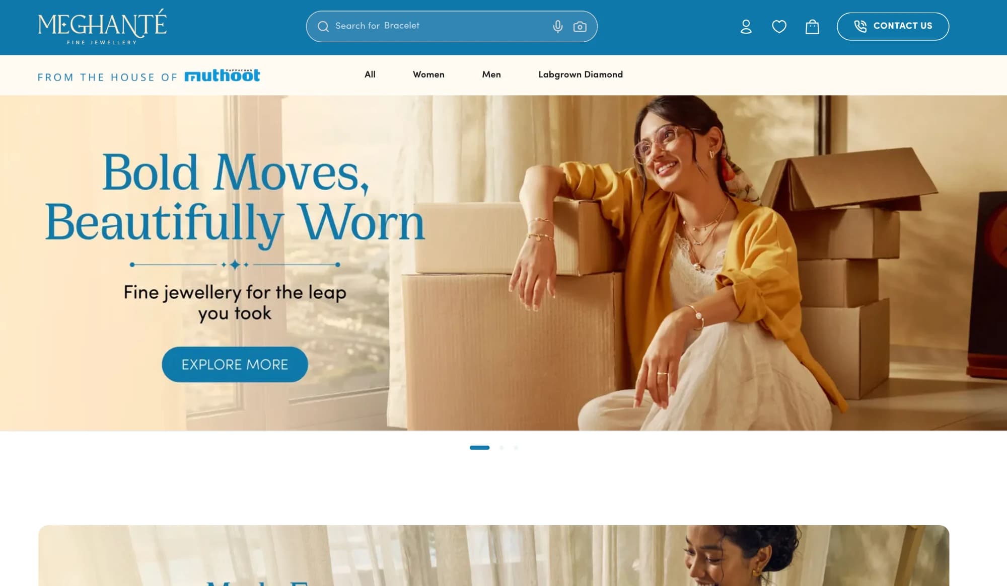 Meghanté storefront homepage, with the hero campaign banner